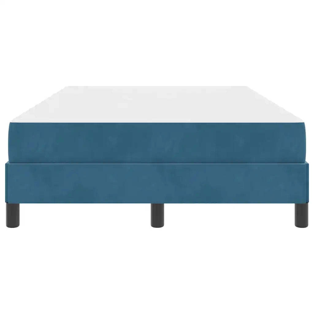 vidaXL Letto box spring con materasso Blu Scuro 120 x 190 cm Velluto