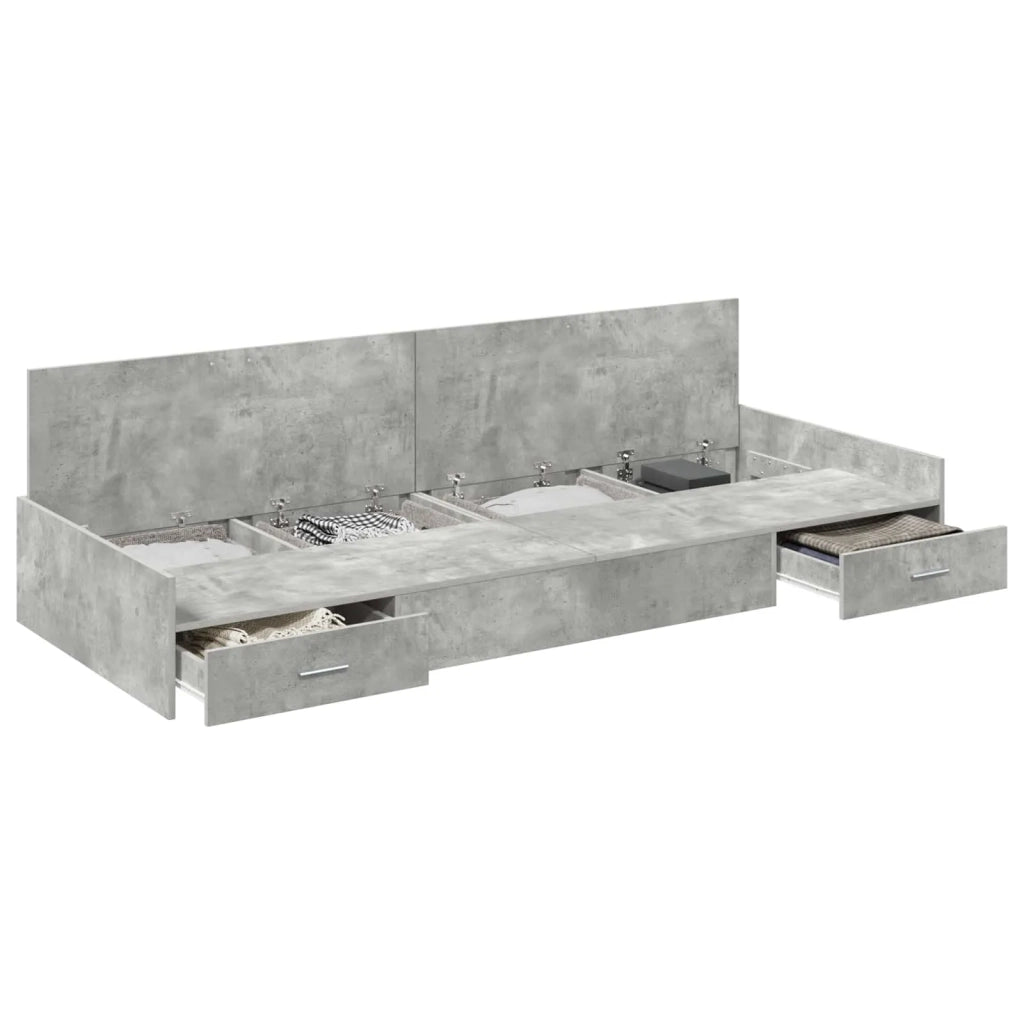 Struttura del letto con testiera Grigio cemento 98.5 x 200 cm 3335224
