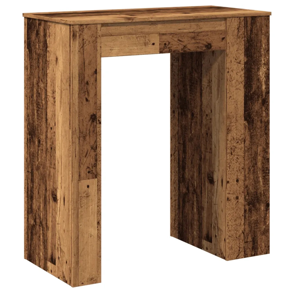 Tavolo Bar con Rastrelliera Antico 95x47x103,5 cm Multistrato 854389