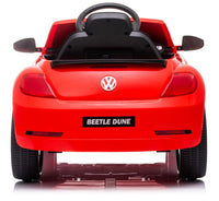 Macchina Elettrica per Bambini 12V con Licenza Volkswagen Maggiolino Beetle Small Rossa