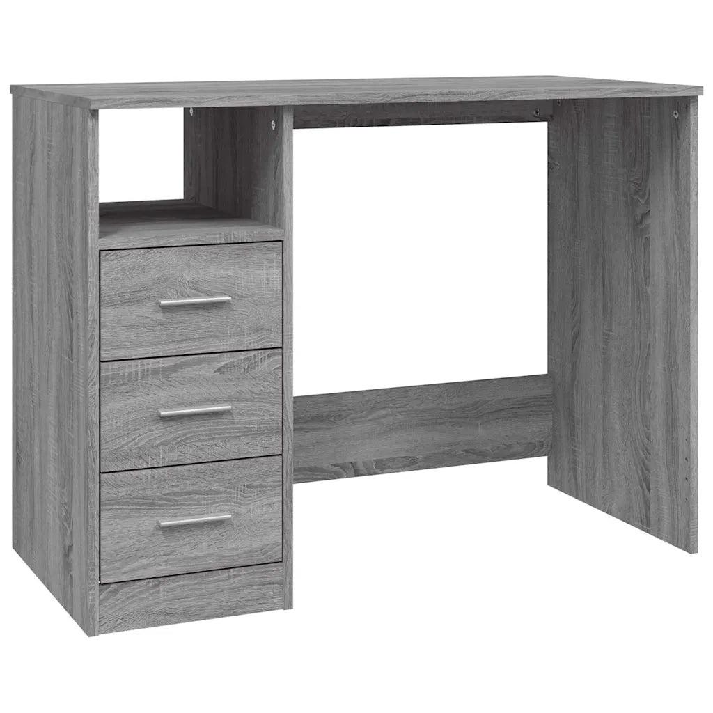 Scrivania Cassetti Grigio Sonoma 102x50x76 cm Legno Multistratocod mxl 78348