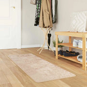 Runner Tappeto MARSA Beige 50 x 150 cm Poliestere e PVC
