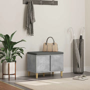 Panca per ingresso con cuscino Grigio Cemento 60 x 38 x 46 cm