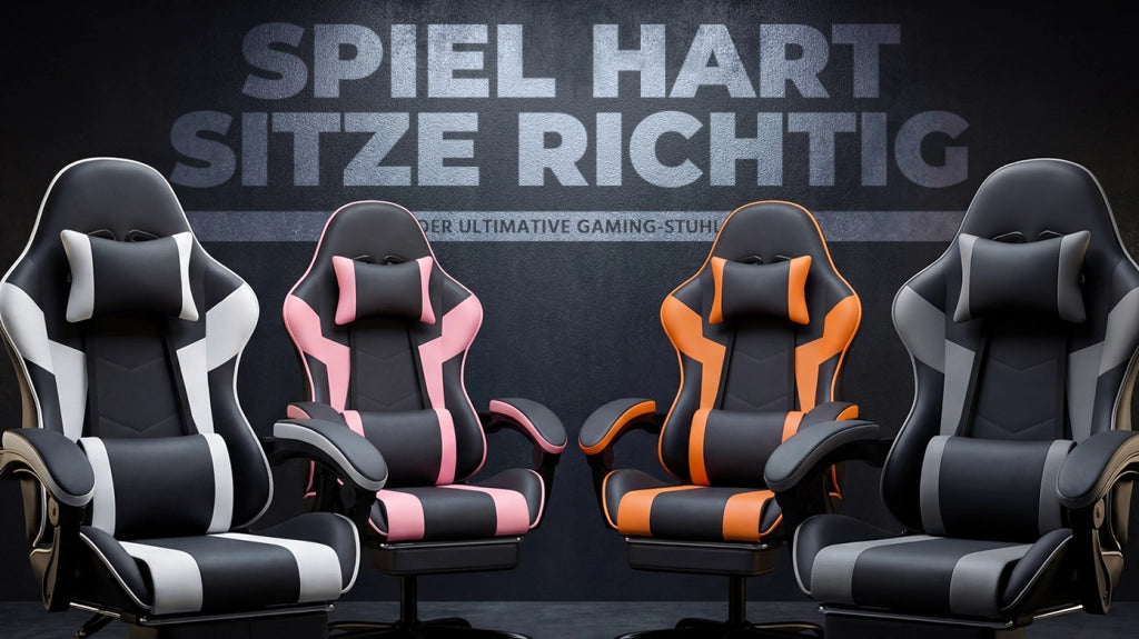 SEDIA GAMING Ergonomica in PVC Nero e Bianco