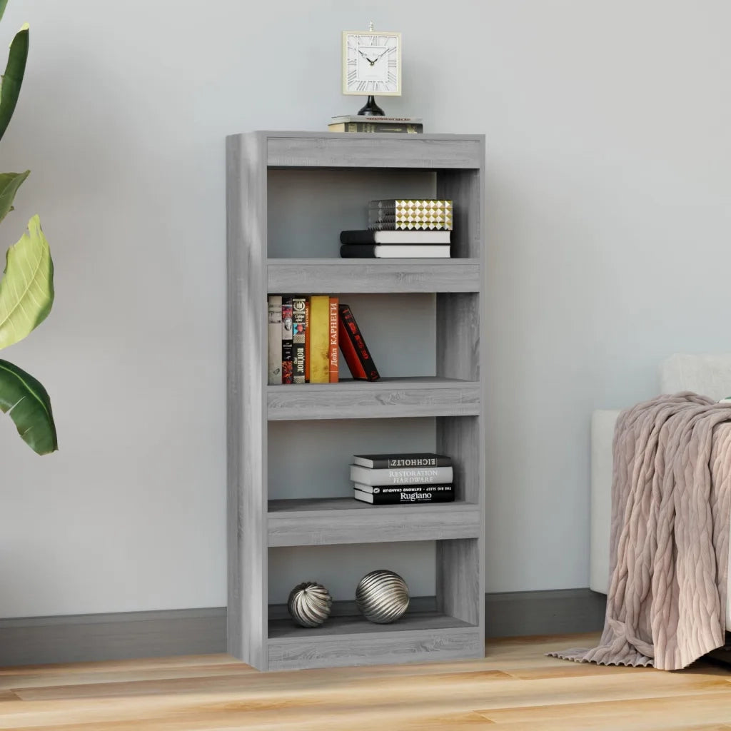 Libreria/Divisorio Grigio Sonoma 60x30x135 cm Legno Multistrato 813606