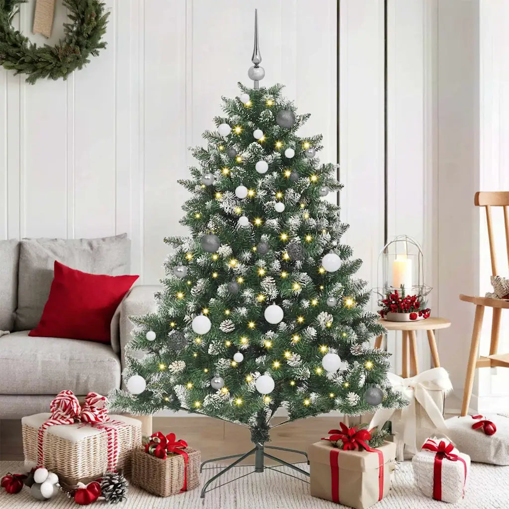 Albero di Natale artificiale con 150 LED Verde 150 cm 3395220
