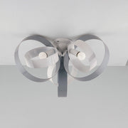 Plafoniera moderna in ferro tre luci Bianco Grigio tre luci 44x h26 cm