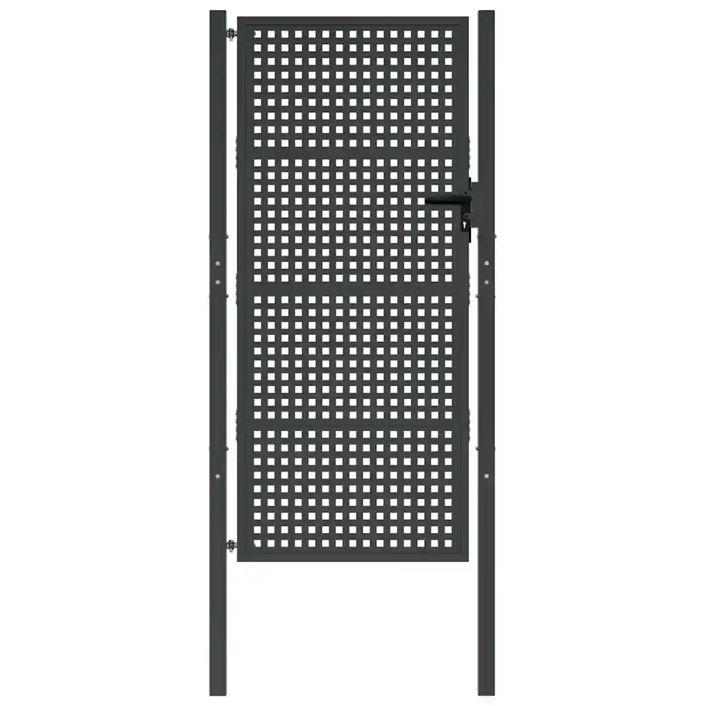 Cancello Giardino Antracite 105x250 cm in Acciaiocod mxl 71153