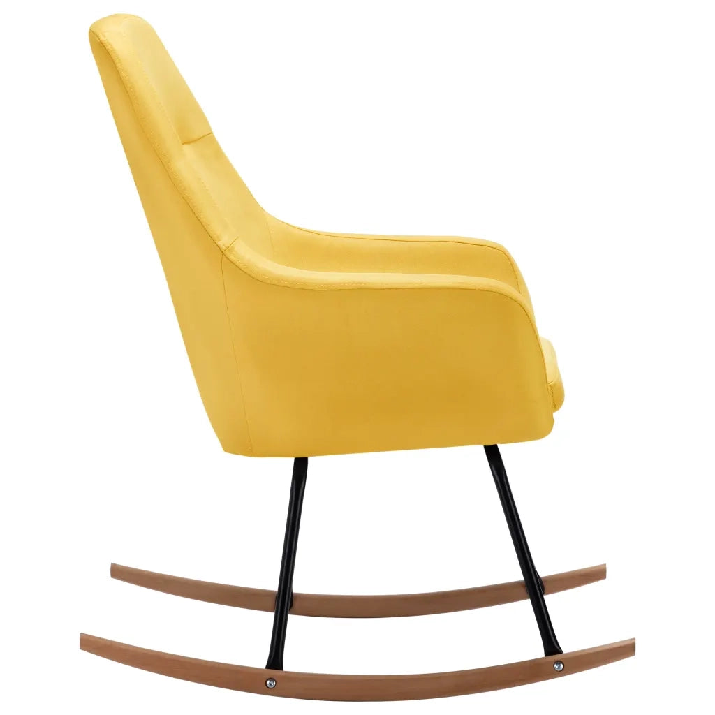 Sedia a Dondolo Giallo Senape in Tessuto cod mxl 33827