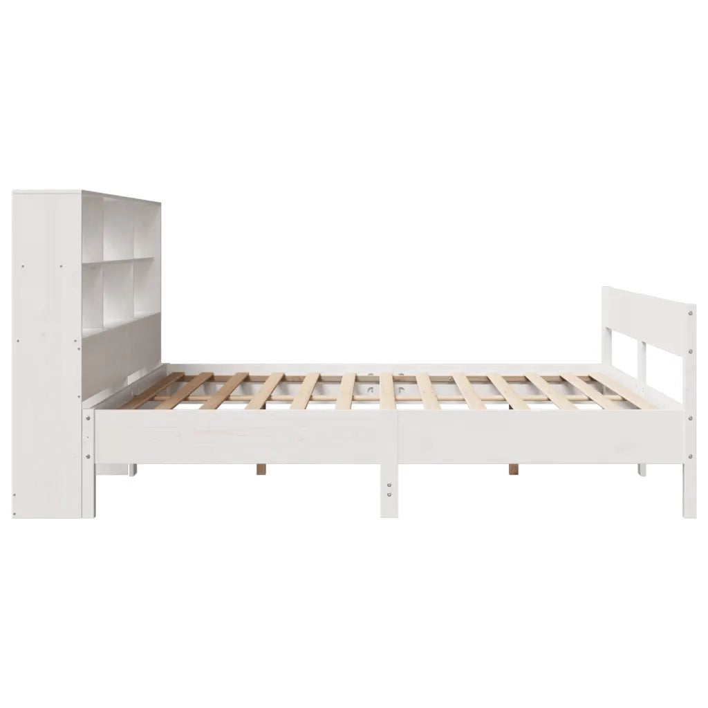 vidaXL Giroletto con Libreria senza Materasso 180x200 cm in Legno Pino
