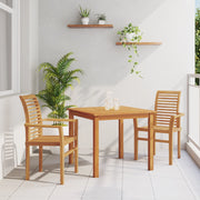 Sedia da Giardino Impilabile 2 pcs in Legno Massello di Teak