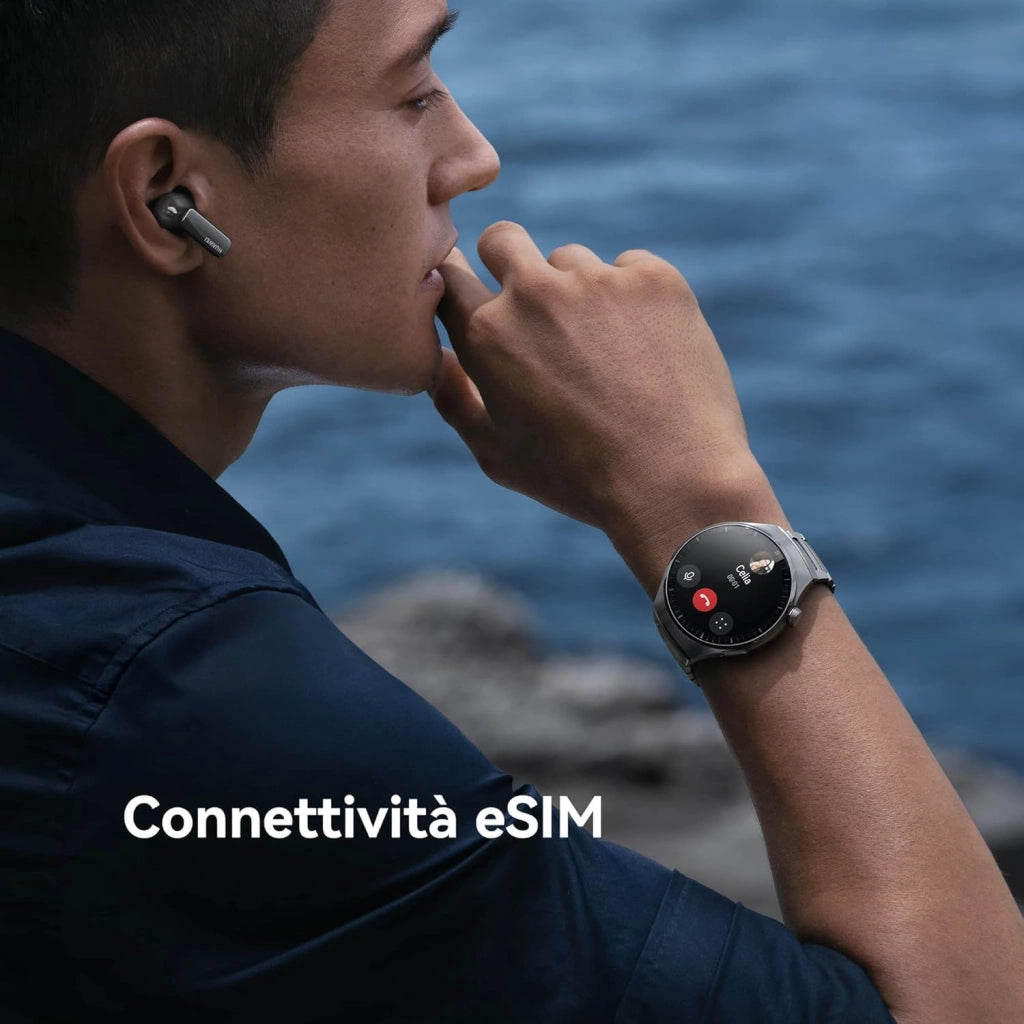 HUAWEI WATCH 4 Smartwatch,Vetro curvo 3D,Check salute Multi-Point in 1 min,eSIM,Nuovi anelli attività,Batteria fino a 14 giorni,100+ workout,Compatibile con Android e iOS,Versione italiana,Nero