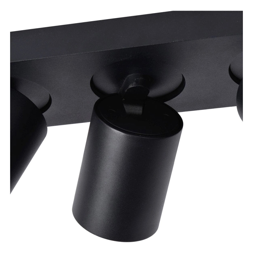 Lucide Nigel plafoniera 3 luci GU10 nera 2200K LED