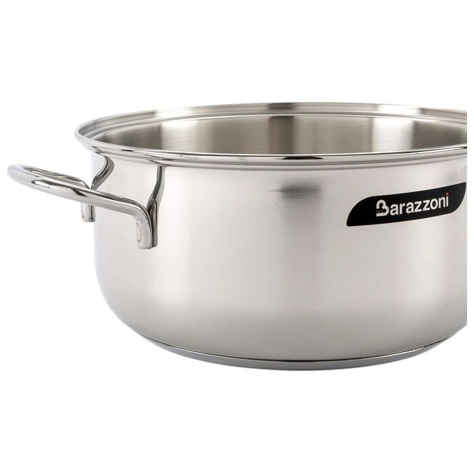 Barazzoni 266102024 Bonita Casseruola Acciaio Inox 18-10 24 cm Triplo Fondo Induzione PFAS Free colore Acciaio