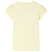 Maglietta da Bambina Giallo Tenue 128 10582