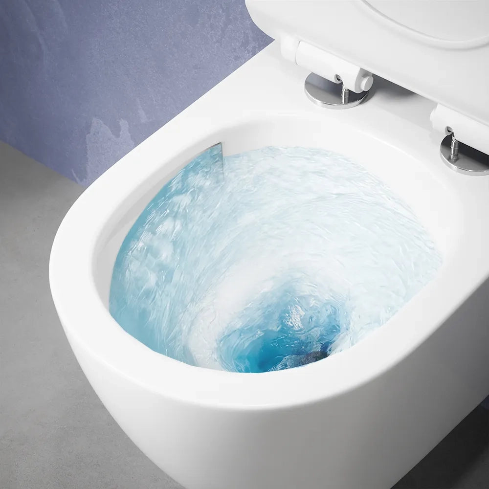 Vaso sospeso tornado silent flush in ceramica bianco lucido sedile con chiusura rallentata | Parigi