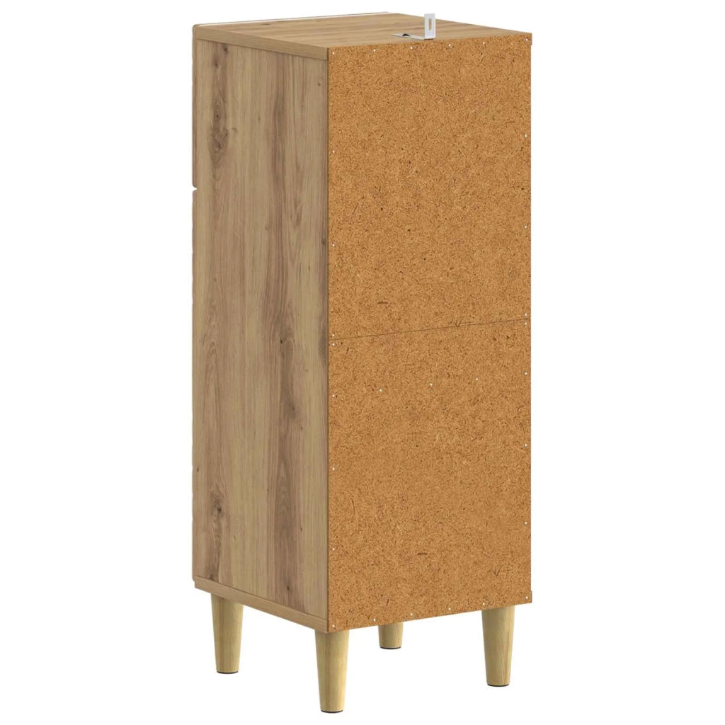 Mobiletto da Bagno DELFT Rovere Artigianale 30 x 31 x 80 cm 897054