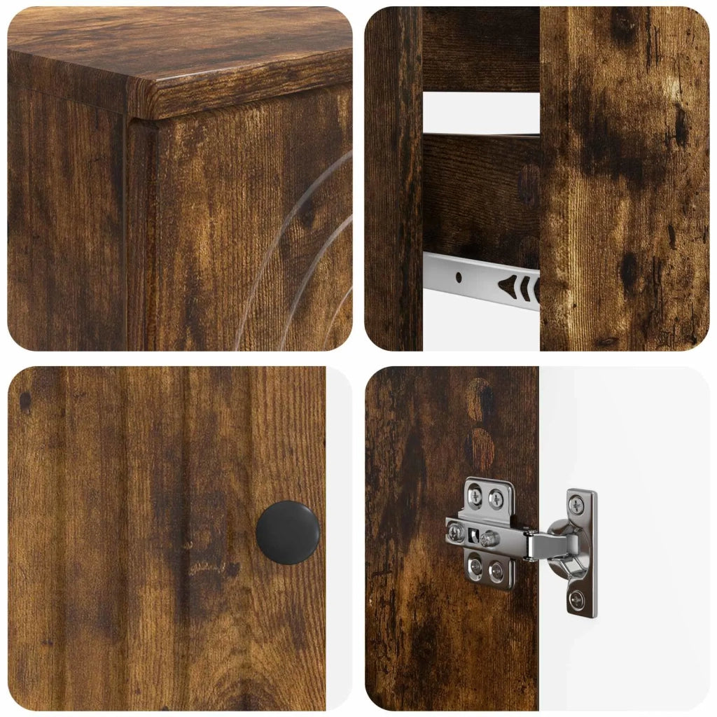 Set di Mobili da Bagno da 4 Pezzi ALKMAAR Rovere Fumo 3417914