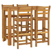 Set da pranzo da giardino 5 pezzi mobili da esterno legno massello di acacia 02_0013756