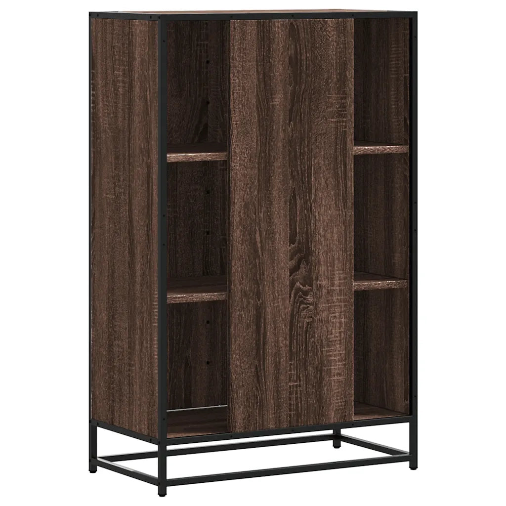 Credenza Rovere Marrone 68x35x106,5cm Legno Multistrato Metallo 849073