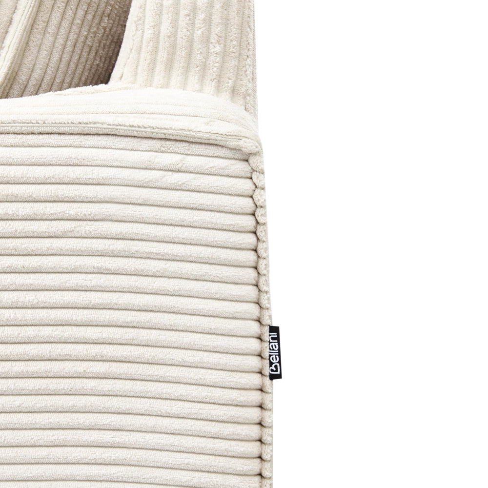 Poltrona in velluto a coste beige chiaro Soggiorno stile Moderno contemporaneo