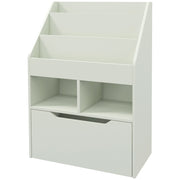 Libreria per bambini con cassetto e vani aperti, 60 x 29,9 x 90 cm, verde