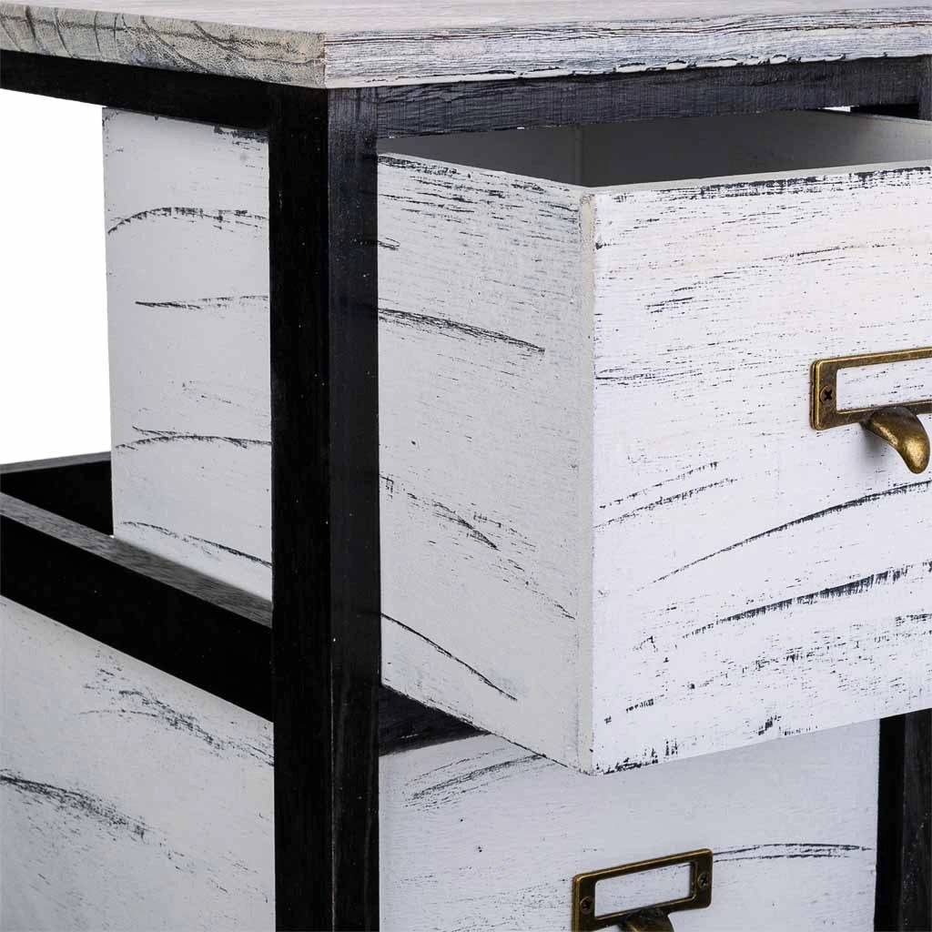 Cassettiera in legno nero 26x32x81h