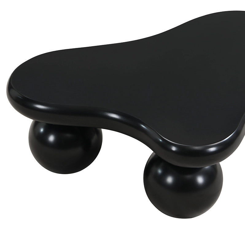 Tavolino da caffè a forma di nuvola con LED a 16 colori; 95x62;5x32 cm; MDF nero