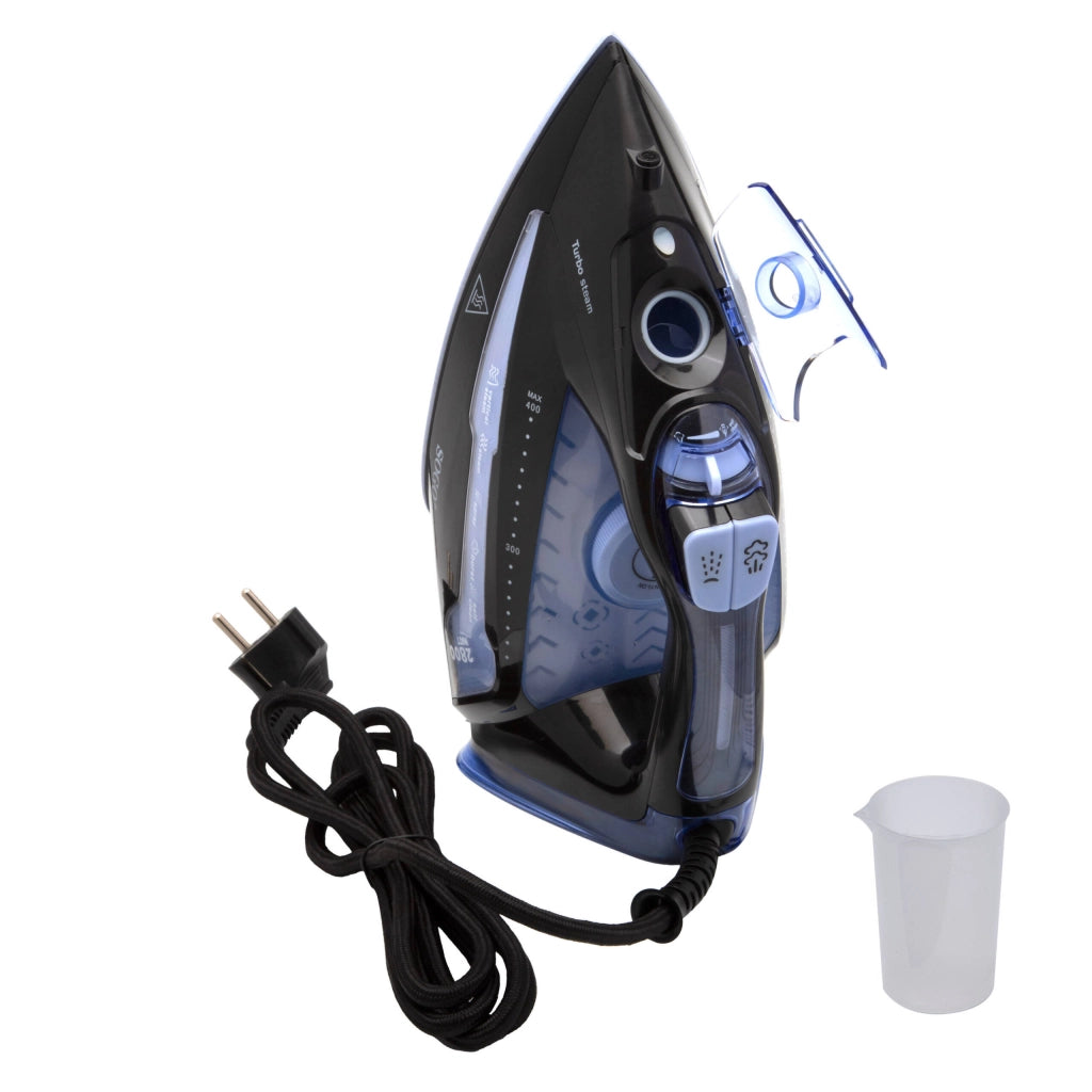 Ferro da stiro a vapore 2800W, piastra ceramica antiaderente, serbatoio 300ml, funzione spray e vapore verticale - SOGO