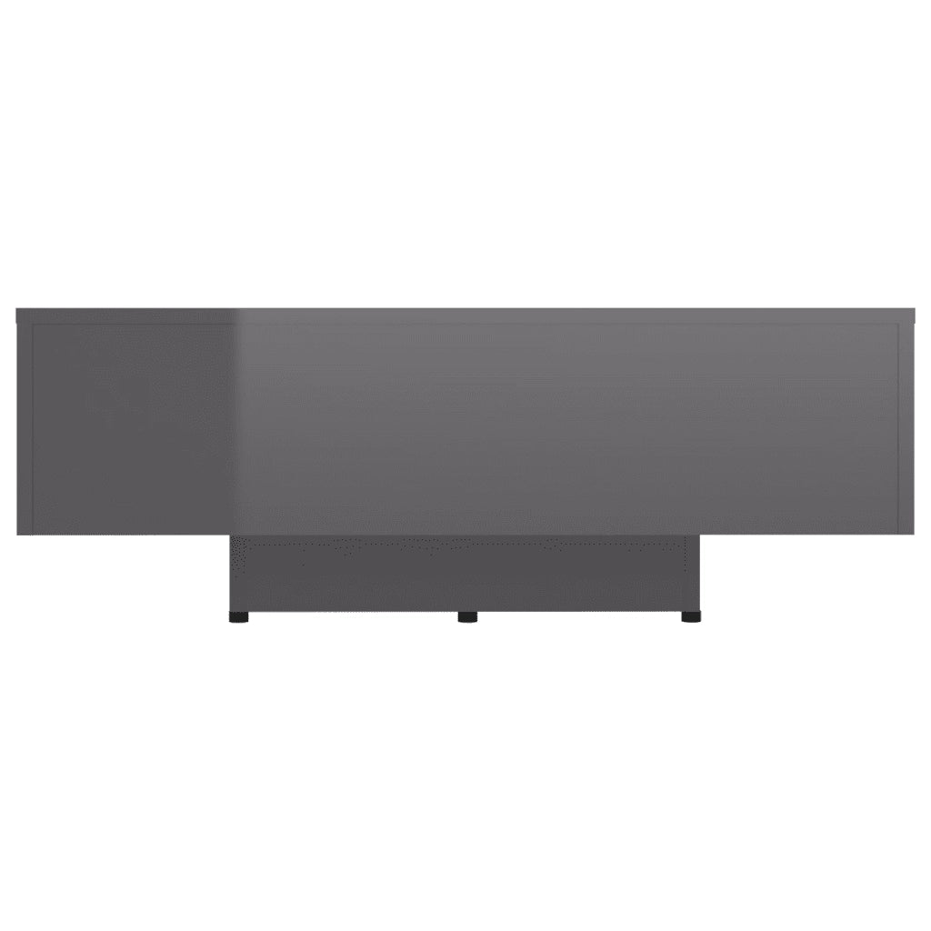 Tavolino da Salotto Grigio Lucido 85x55x31 cm Legno Multistrato