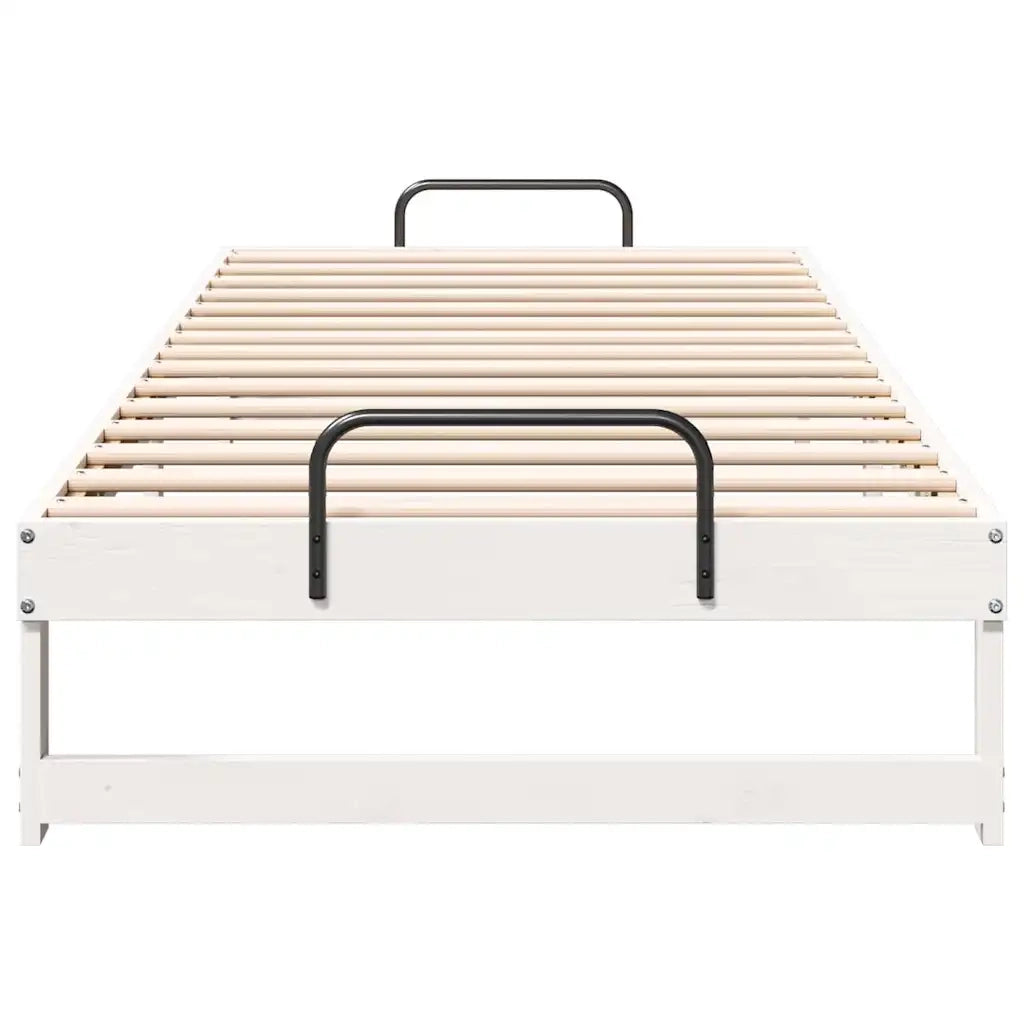 Struttura del letto Bianco 80 x 220 cm Pino massello 873167