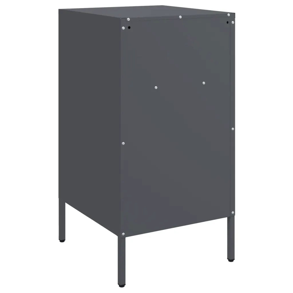 Comodini 2 pz-Set di 2 Tavolino da notte Antracite 36x39x68 cm in Acciaio 983773