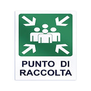 Trade Shop - Cartello Punto Di Raccolta Segnaletica Direzionale Sicurezza Avvertimento -