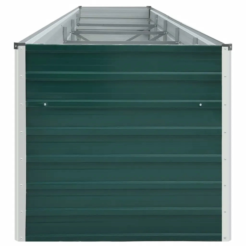 Letto Rialzato da Giardino in Acciaio Zincato 400x80x77cm Verde 47061