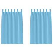 Tende Oscuranti | Tende Blackout con Anelli 2 pz Blu Chiaro 175 x 140 cm