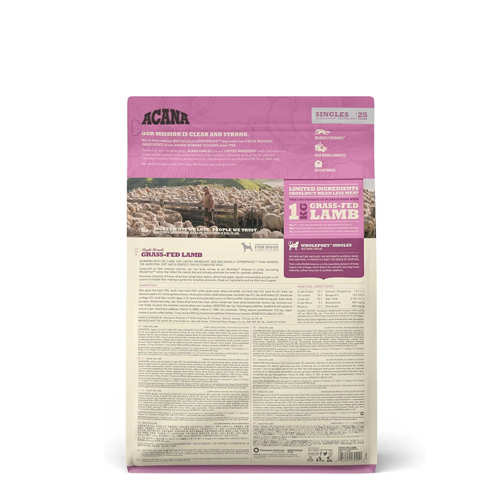 Acana Dog All Breeds Singles Grass-Fed Lamb 2kg