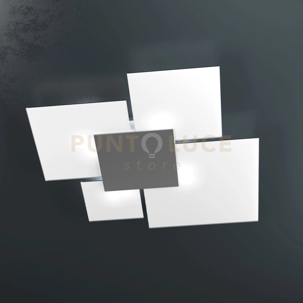 UPGRADE-90 APPLIQUE-PLAFONIERA 4 LUCI GRIGIO ANTRACITE 1148-90-GA