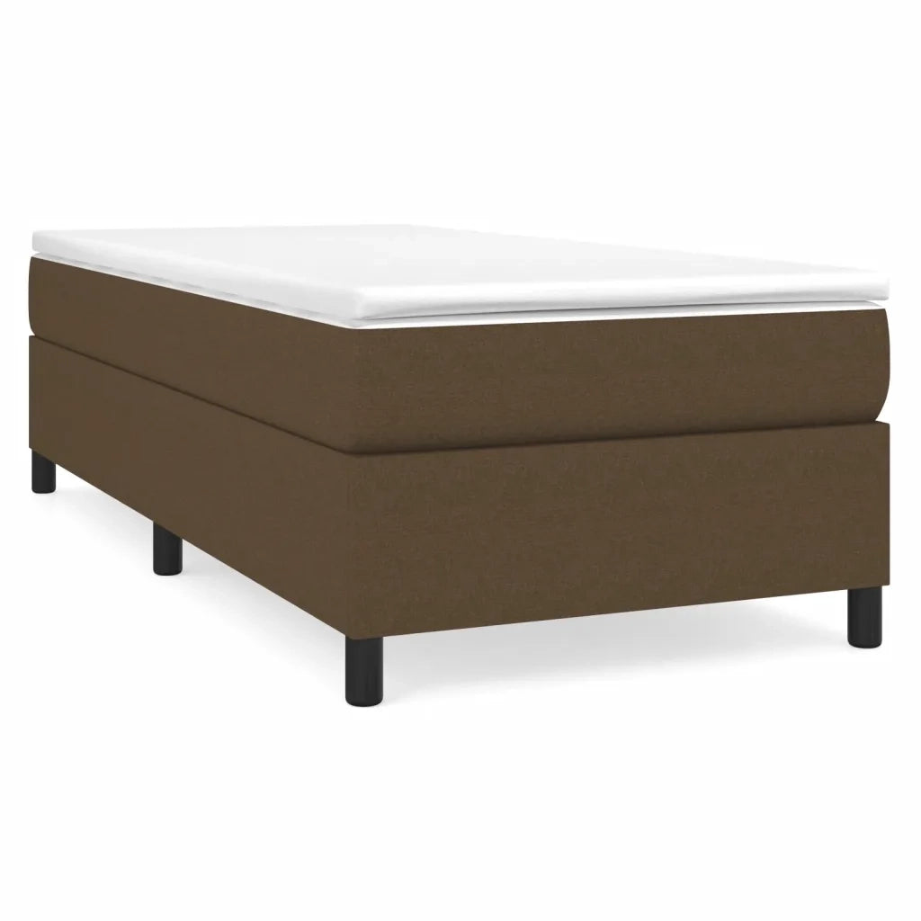 Struttura Letto a Rete a Molle Marrone Scuro 100x200 cm Tessuto 3120841