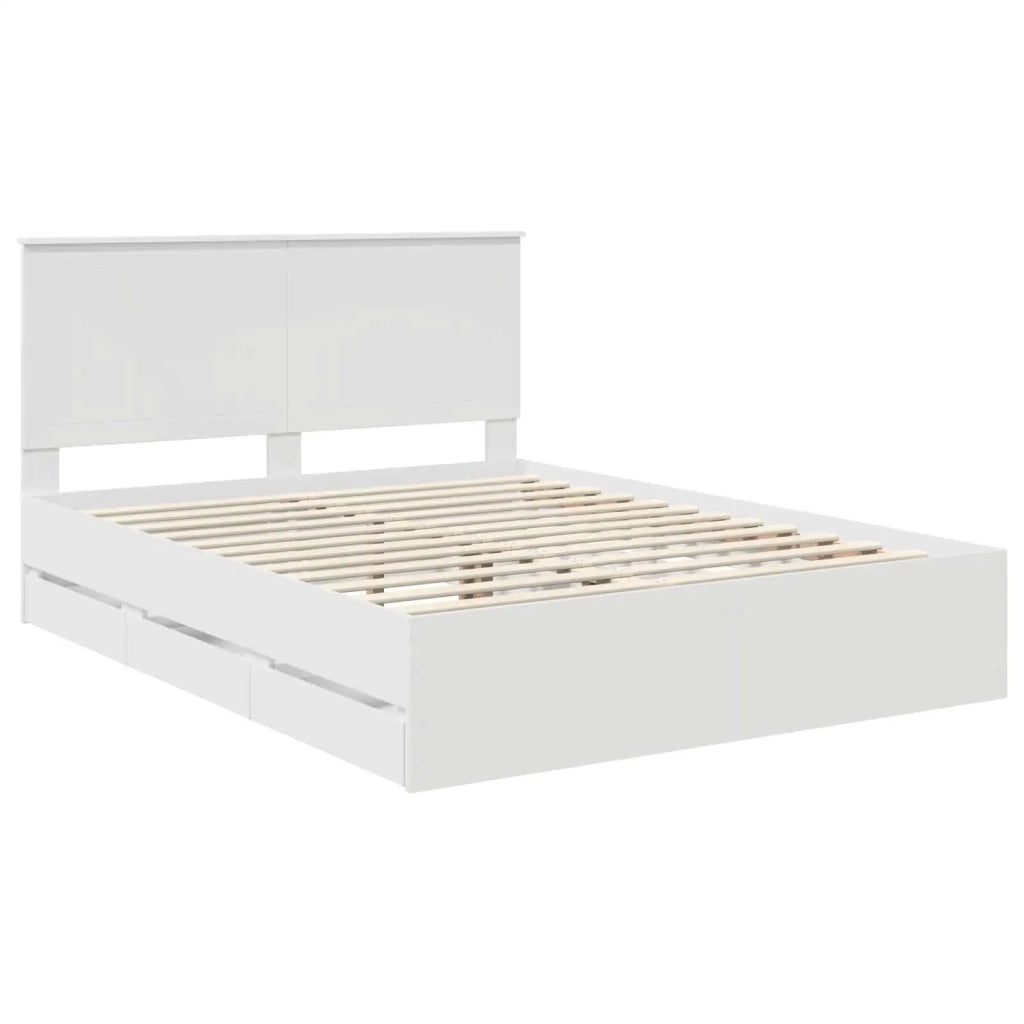 Struttura del letto Bianco 150 x 200 cm Legno Ingegnerizzato