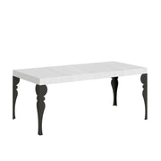 Tavolo allungabile 90x90/246 cm Paxon Premium telaio Antracite - Bianco Frassino
