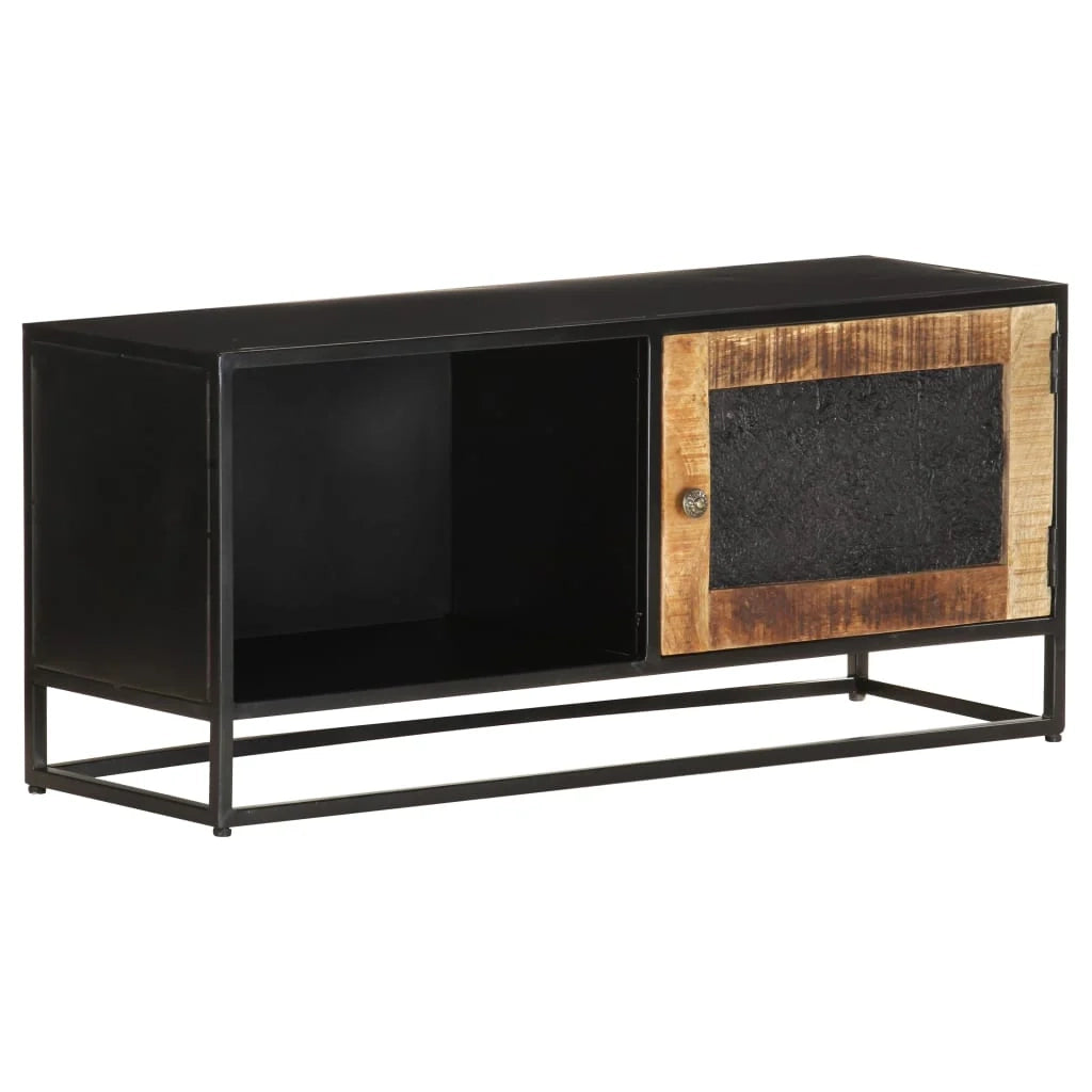 Mobile TV multimediale scaffale TV mobile TV sala da pranzo soggiorno camera da letto 90 x 30 x 40 cm legno di mango marrone grezzo 02_0026329