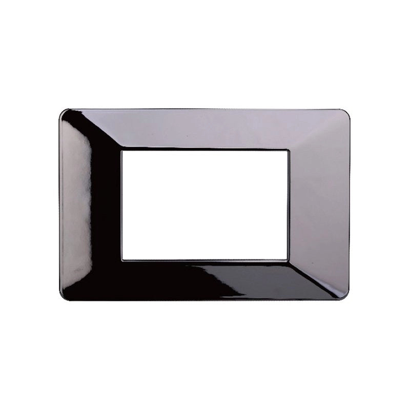 Placca Plastica Serie Starlight 3P Colore Cromato Lucido Compatibile Con Vimar Plana