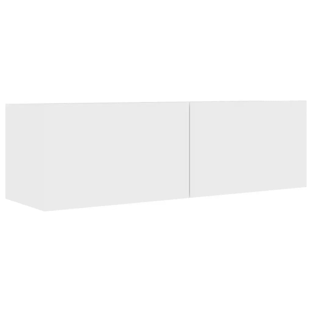 Set Mobili Porta TV 4 pz Bianco in Legno Multistrato 3078676