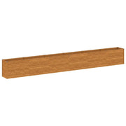 Fioriera decorativa quadrata rialzata 578 x 50 x 69 cm ampio spazio esterno realizzata in acciaio Corten arrugginito 02_0046137