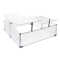 Mini serra in policarbonato trasparente e alluminio 100x120x40cm, tetto 4 aperture