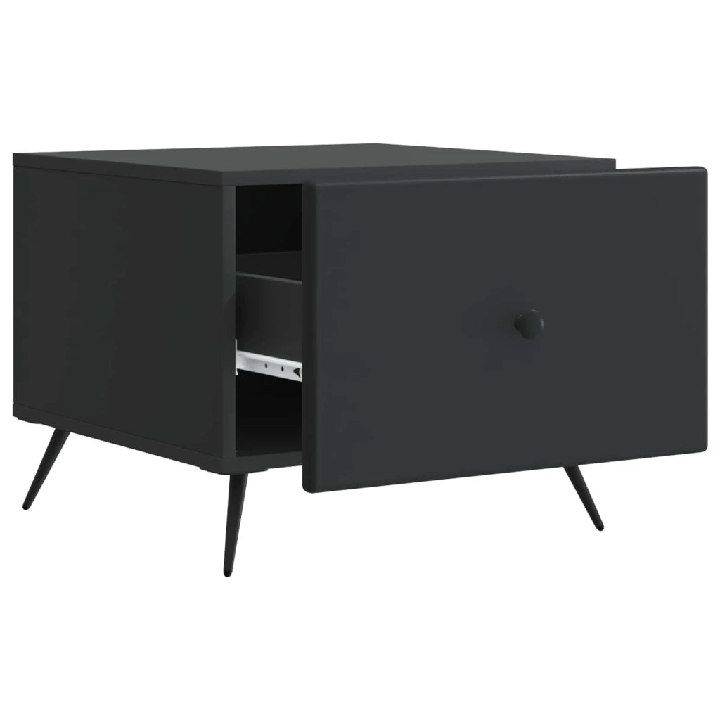 Tavolino da salotto Nero 49 x 50 x 40 cm Legno ingegnerizzato