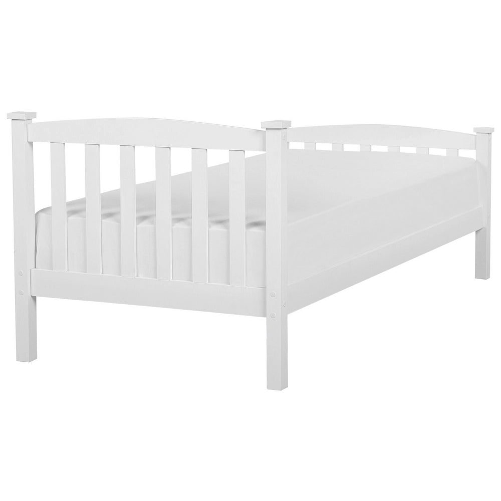 Letto singolo in legno di pino bianco 90 x 200 cm rete a doghe