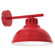 Applique industriale Sven rosso interno bianco E27 15W Luminex