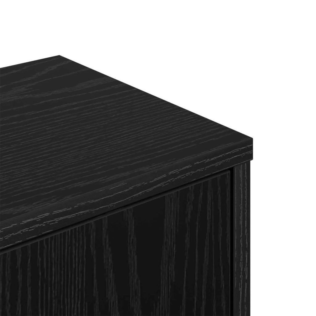 Mensola Angolare da Parete Rovere Nero 48 x 48 x 120 cm 8012229