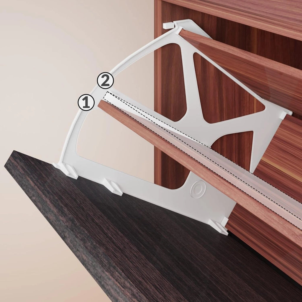 Scarpiera Mobile per Scarpe Legno Marrone 3 Scompartimenti 115x60x24 cm Scaffale Salvaspazio